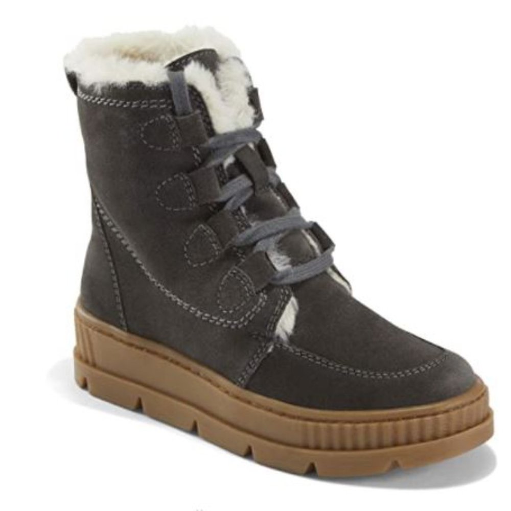 EARTH Vail Suede fur-lined Boot  NWOB - Picture 3 of 10